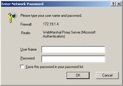 Network password request