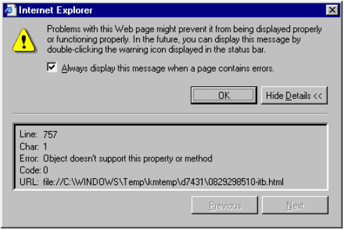Page error