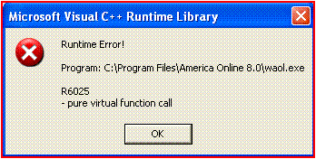 AOL run time error