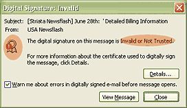 Digitally signature - invalid