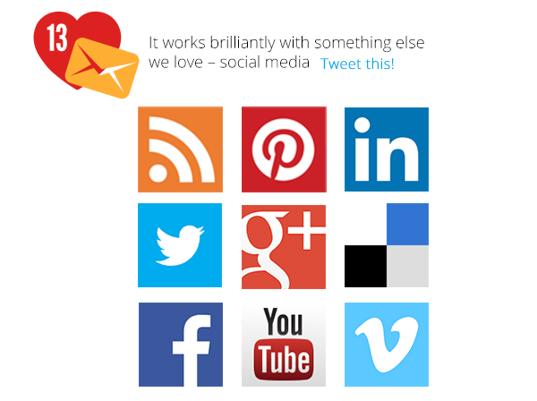 It works brilliantly with something else we love - social media