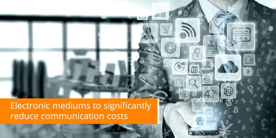 Electronic Mediums To Significantly Reduce Communication Costs