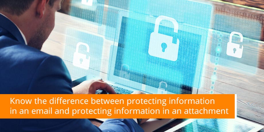 Know The Difference Between Protecting Information In An Email And Protecting Information In An Attachment Know The Difference Between Protecting Information In An Email And Protecting Information In An Attachment