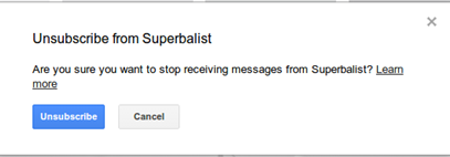 Unsubscribe confirmation Unsubscribe confirmation