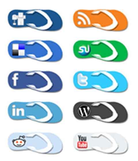 Flip flop icons Flip flop icons