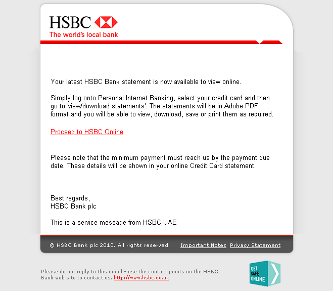 Hsbc Phishing Example