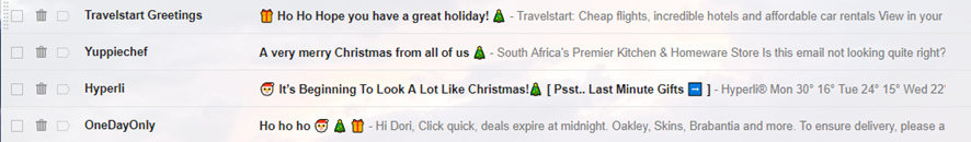 Emojis in subject lines